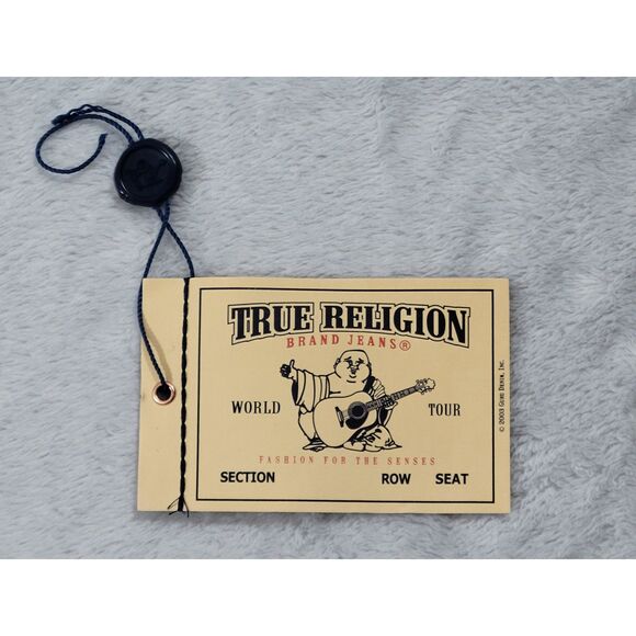 True Religion Slim Classic Button Fly Jeans Color Gravel Style M05E08UK Mens 30 - Picture 9 of 16